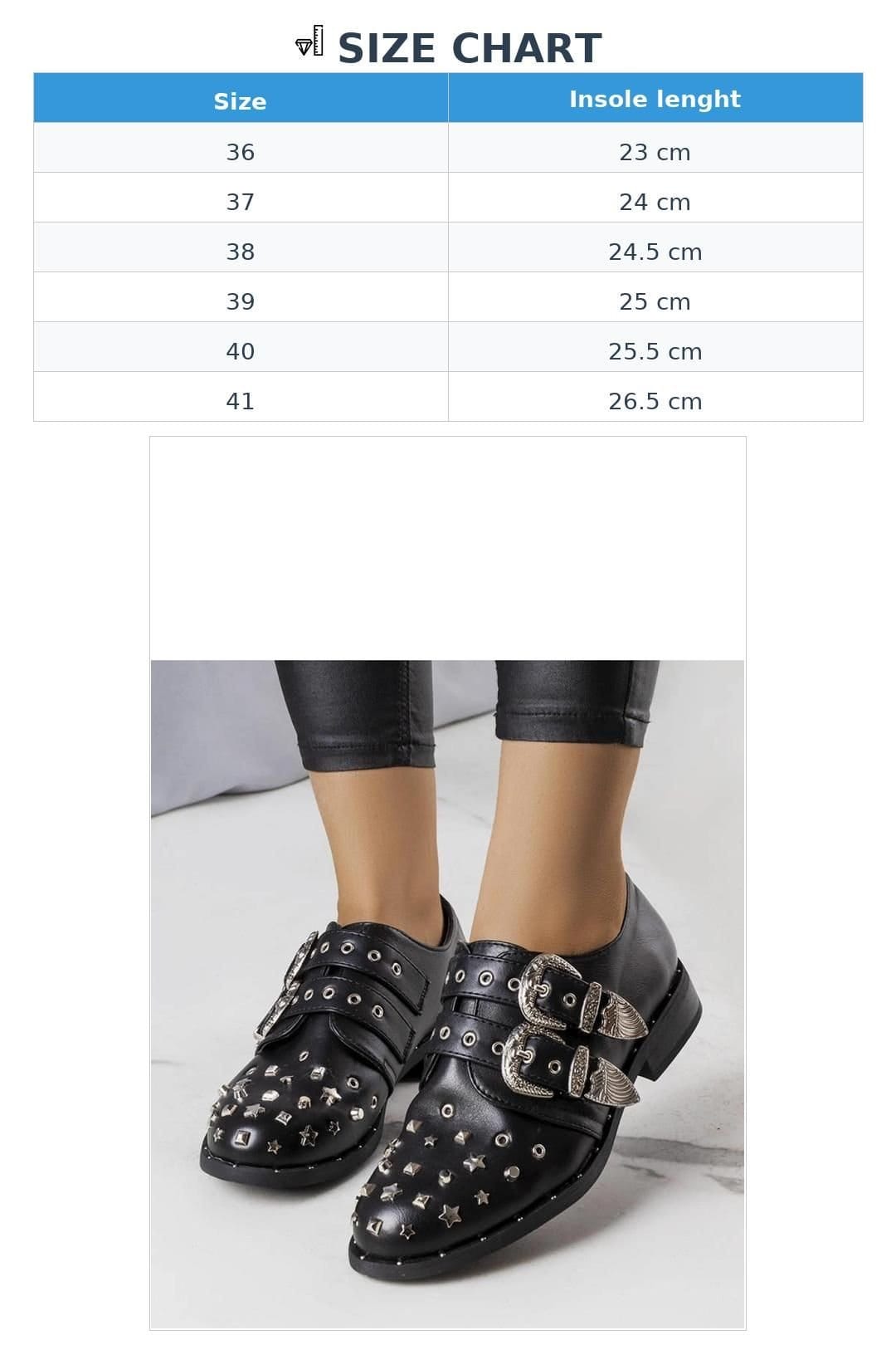 Love Lace Love Lace Women's Half Shoes with Adjustable Buckle Elastic Straps Rubber Sole in Black - 4