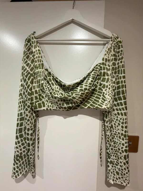 ASOS ASOS Luxe Croc Print top