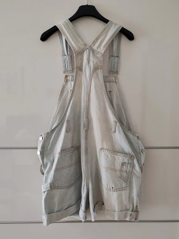 ASOS Design ASOS Light Blue Dungarees Overalls Shorts