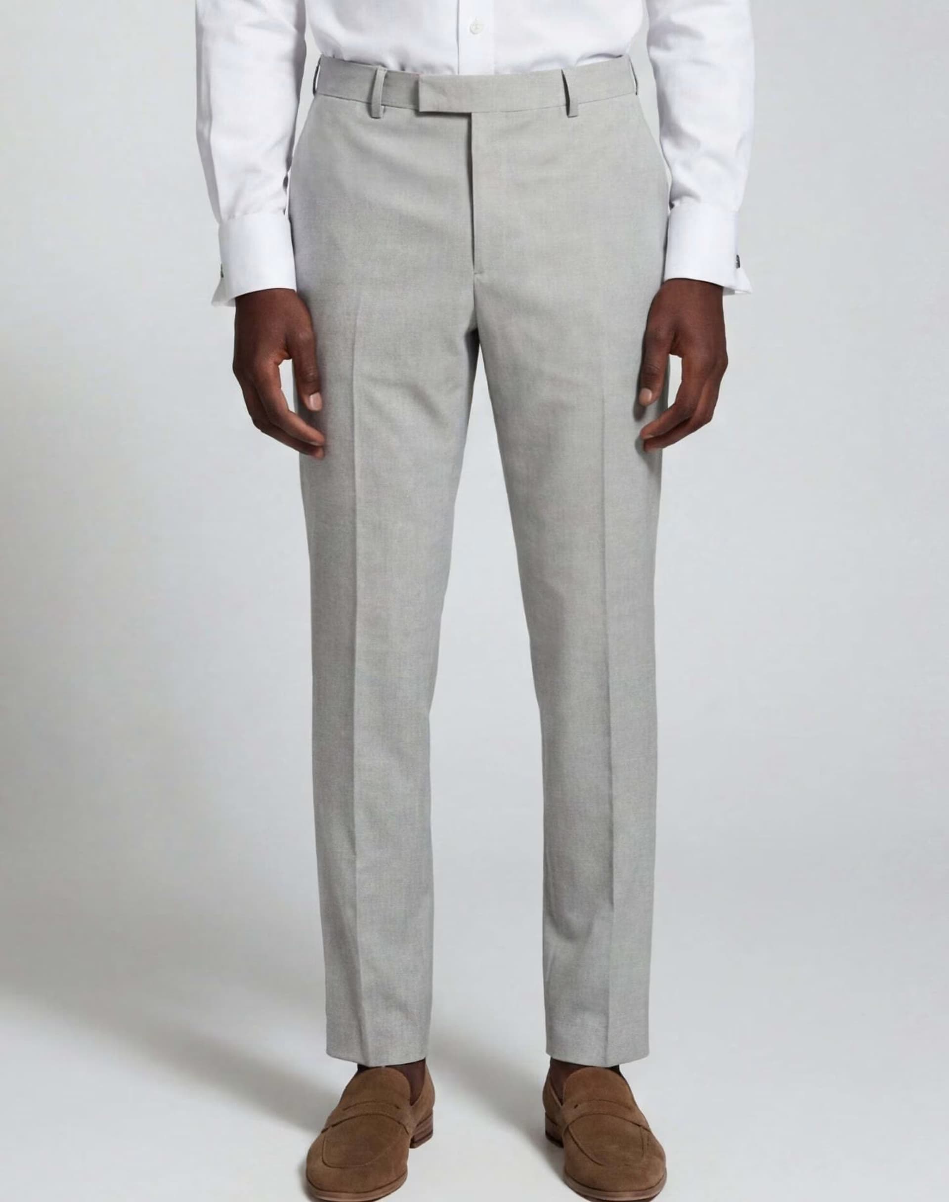ASOS Harry Brown Alex suit trousers in light grey in light grey