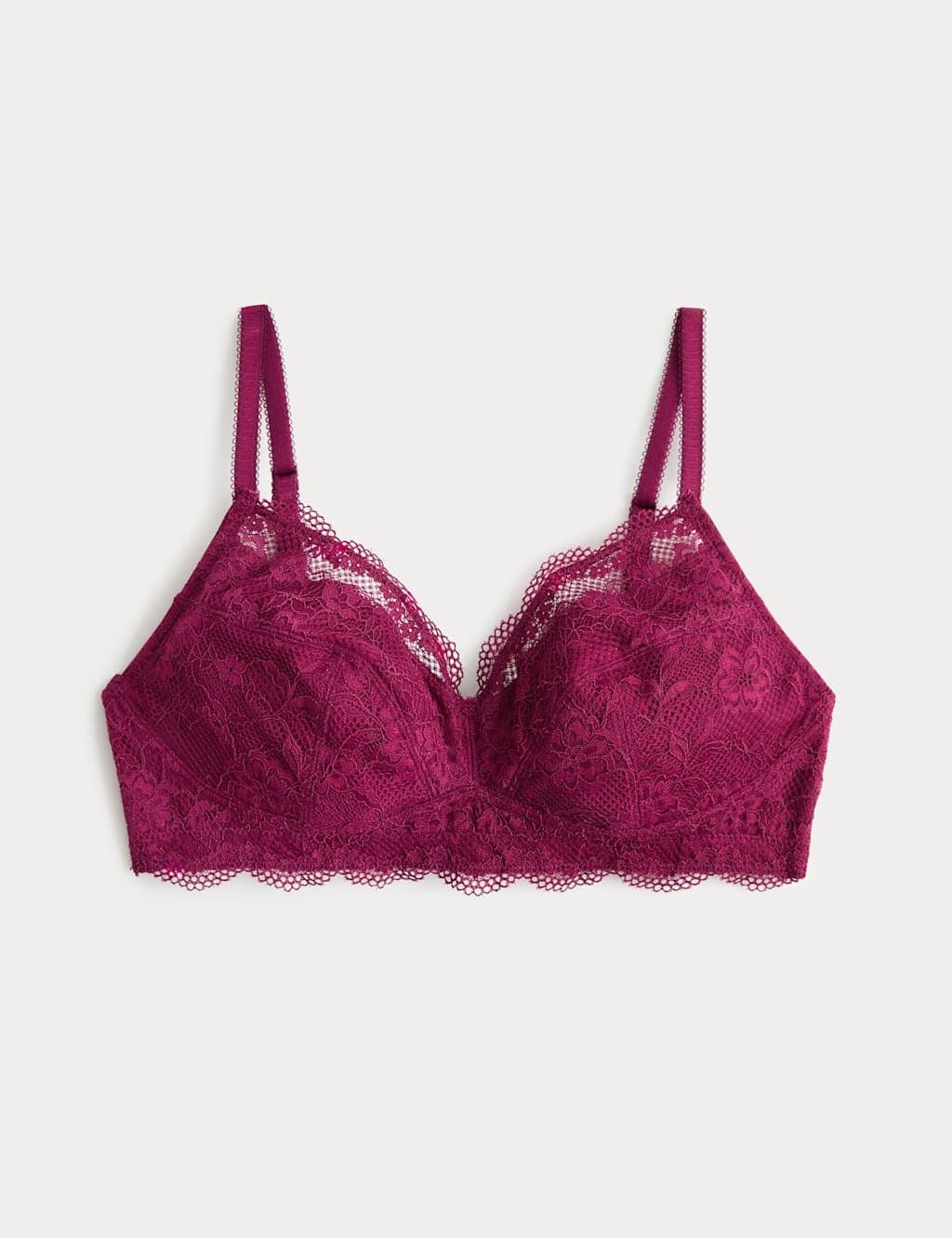 Marks & Spencer M&S Jasmine Lace Non Wired Post Surgery Bra (A-E) Dark Raspberry