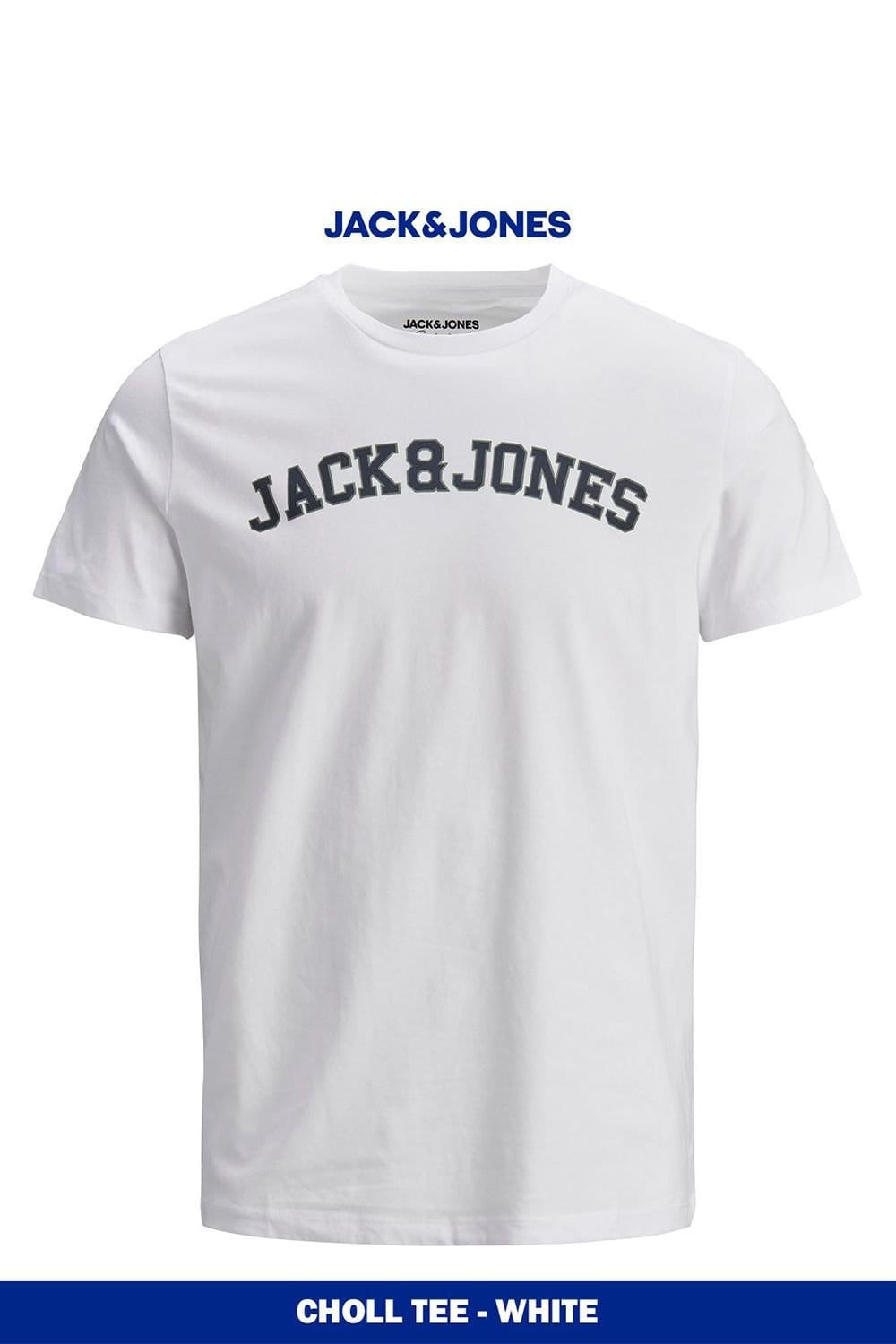 jack & jones Jack & Jones Men's Casual Cotton T-Shirt Crew Neck Short Sleeves, White - 4