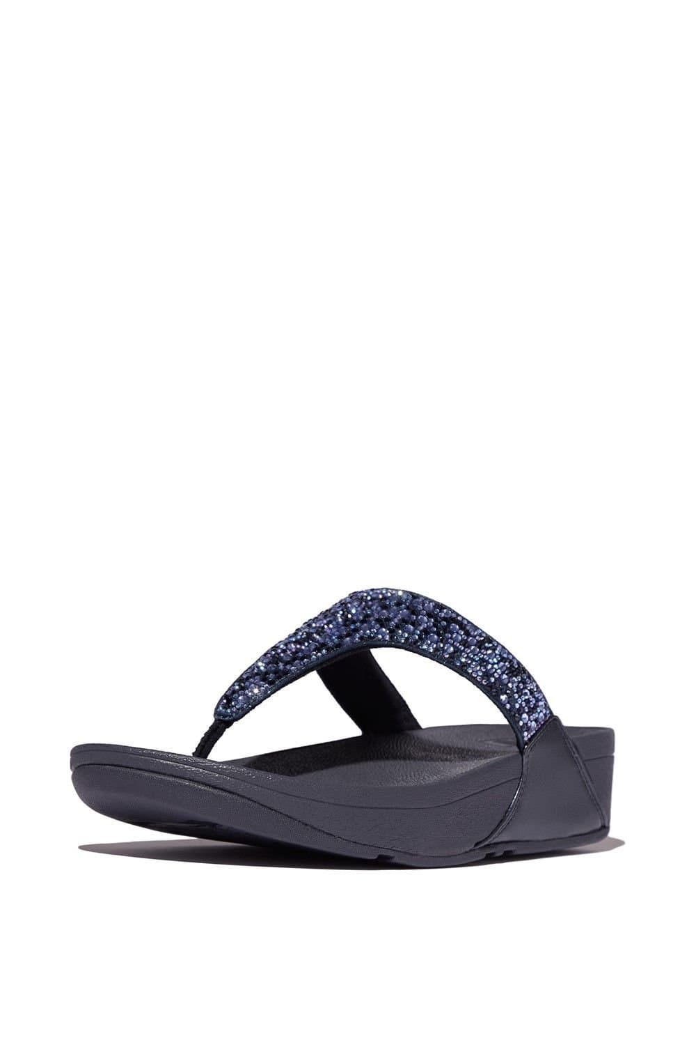 FitFlop FitFlop Women's Lulu Toe Post Hotfix Sandal in Navy