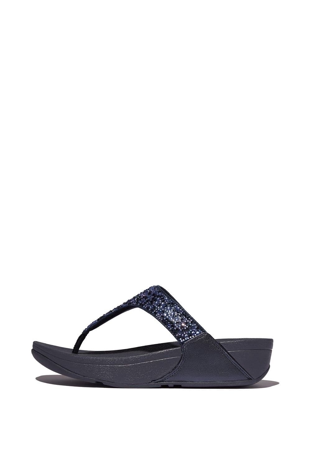 FitFlop FitFlop Women's Lulu Toe Post Hotfix Sandal in Navy - 4