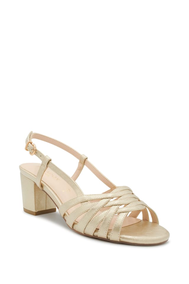 Paradox London Paradox London Women's 'Nicolette' Wide Fit Block Heel Sandal in Gold - 2
