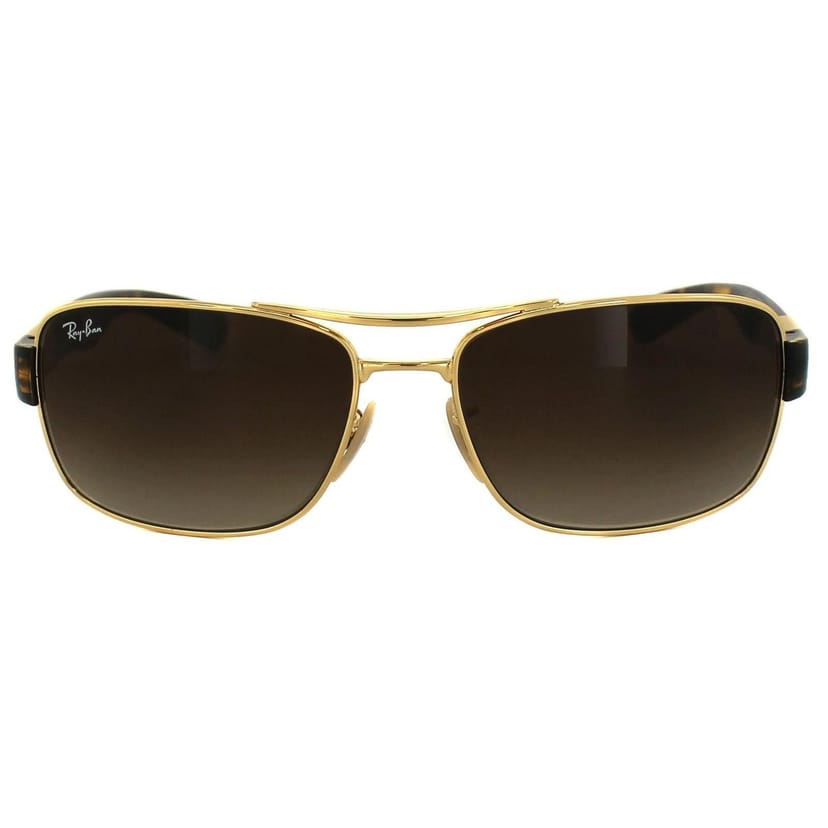 Ray-Ban Ray-Ban Men's Rectangle Gold Brown Gradient Sunglasses - 1