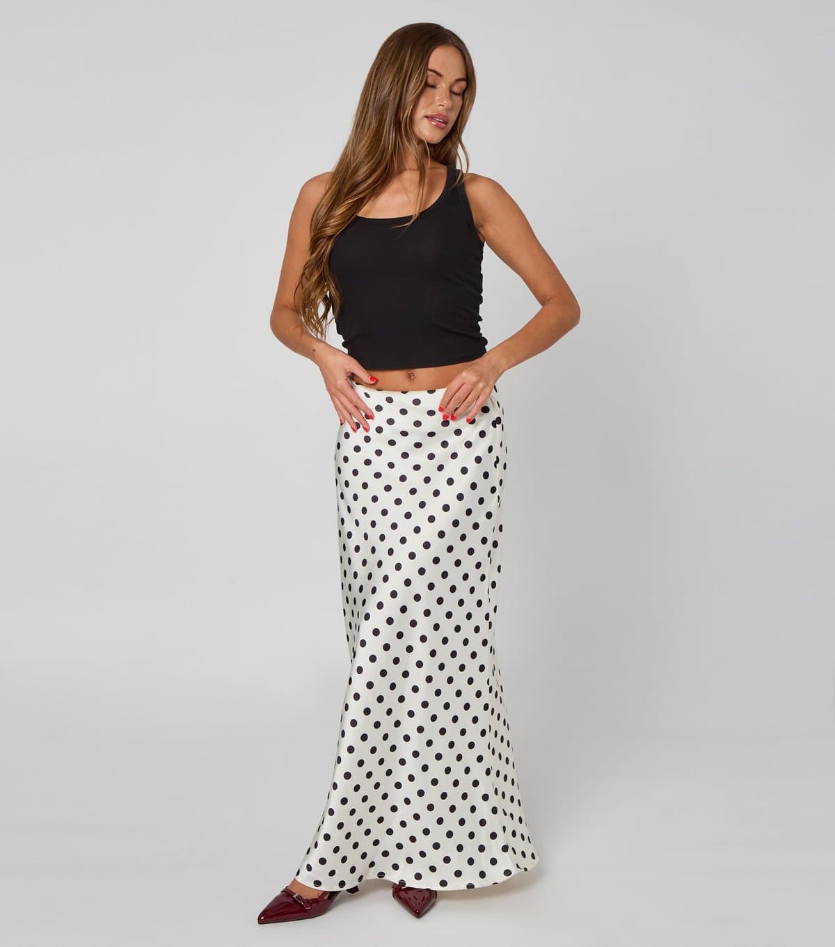Urban Bliss Women's Cream Polka Dot Maxi Skirt Urban Bliss New Look