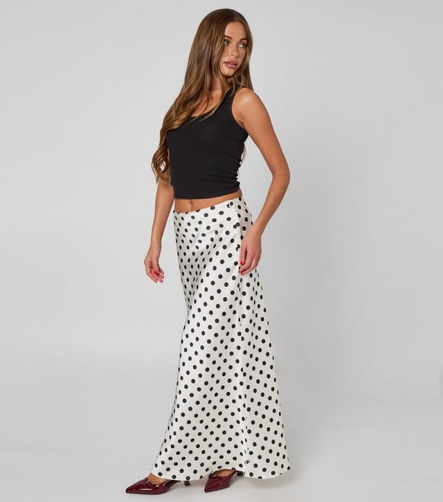 Urban Bliss Women's Cream Polka Dot Maxi Skirt Urban Bliss New Look - 2