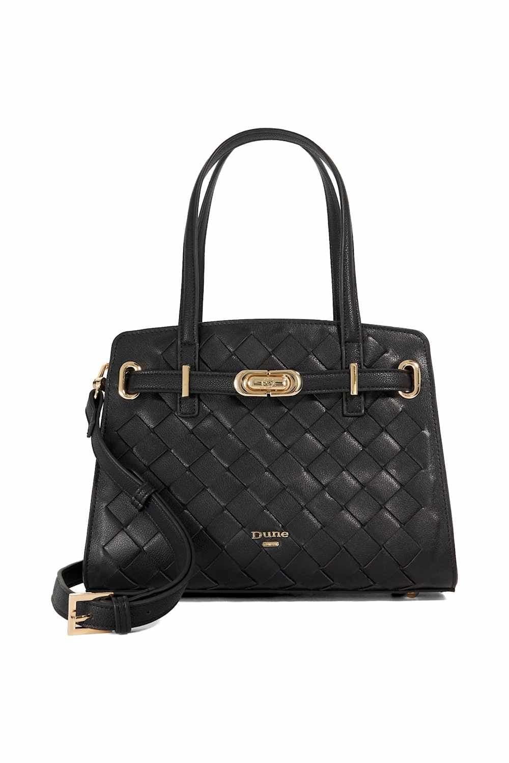Dune London Dune London Black Leather Tote Bag