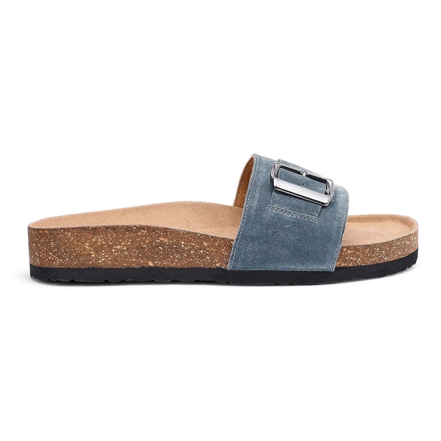 Hotter Hotter Women's 'Sora' Slip-On Mules in Mid Blue