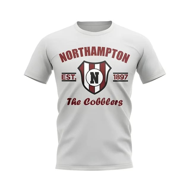 Northampton Northampton Men's Personalised Established Football T-Shirt in White - 2