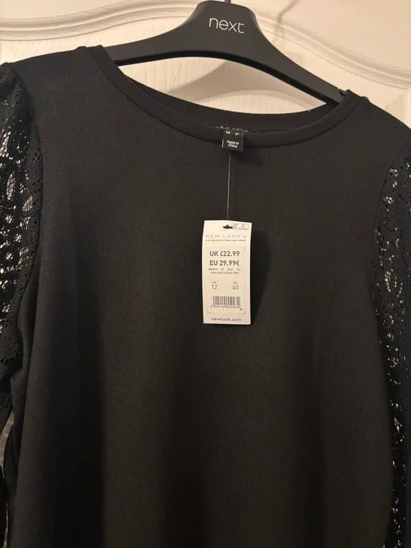 New Look New Look black top with lace sleeves