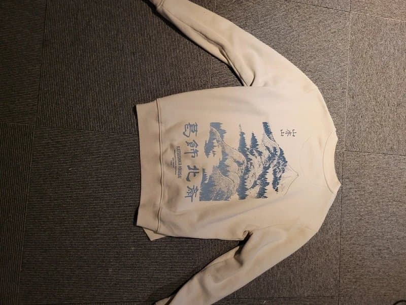 Next Neutral Crew Sweatshirt Hokusai Graphic License Crew Sweatshirt