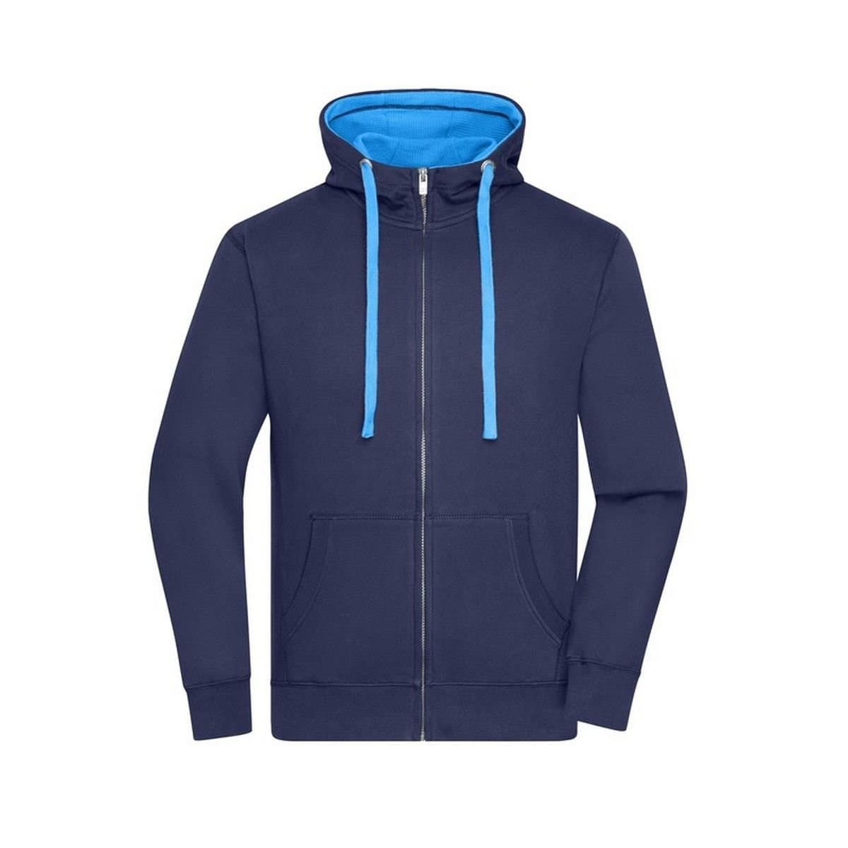 James and Nicholson James and Nicholson Men's Lifestyle Full Zip Hoodie in Navy