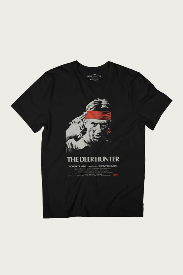The Deer Hunter The Deer Hunter Men's Russian Roulette Poster T-Shirt in Black - 2