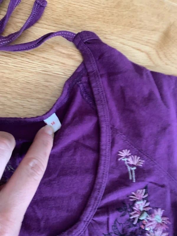 Next Vintage Y2K embroidery top blouse T-shirt size 14 💯 cotton