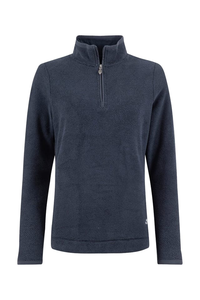 Weird Fish Weird Fish Women's Sarah 1/4 Zip Textured Fleece in Midnight - 2