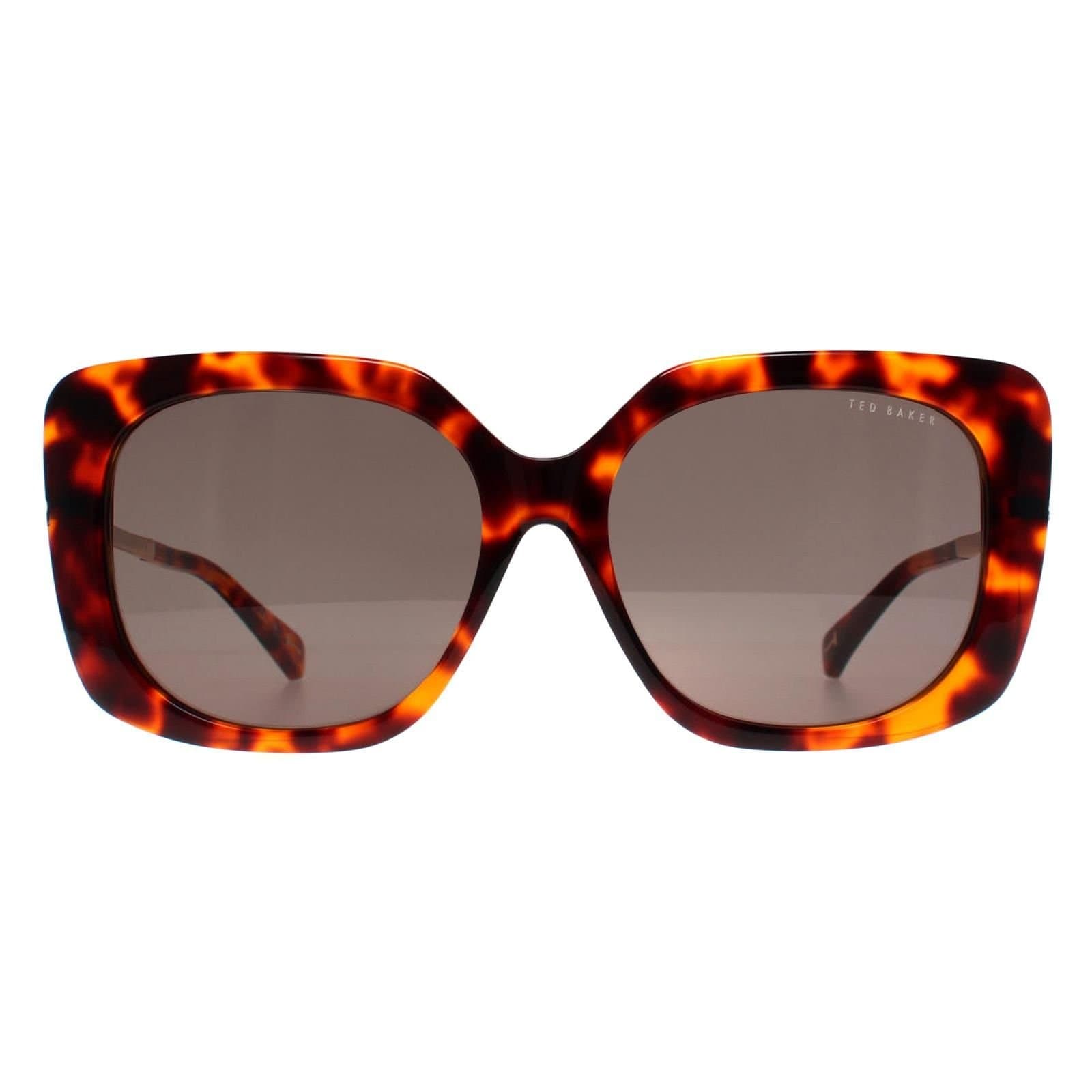 Ted Baker Ted Baker Women's Square Tortoise Grey Green TB1732 Heather in Brown