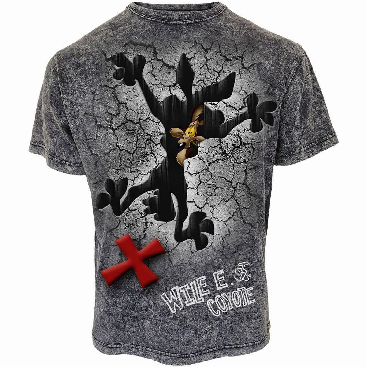 Spiral Spiral Men's COYOTE - MISSED THE SPOT - Acid Wash T-Shirt in Black
