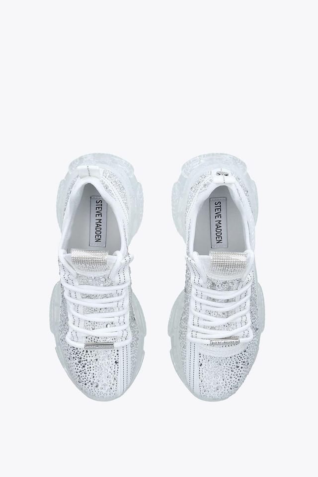 Steve Madden STEVE MADDEN Women's 'Maxima White' Fabric Trainers in White - 2