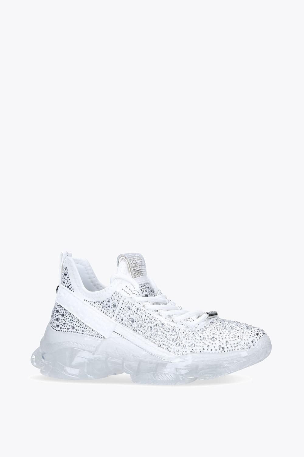 Steve Madden STEVE MADDEN Women's 'Maxima White' Fabric Trainers in White - 4
