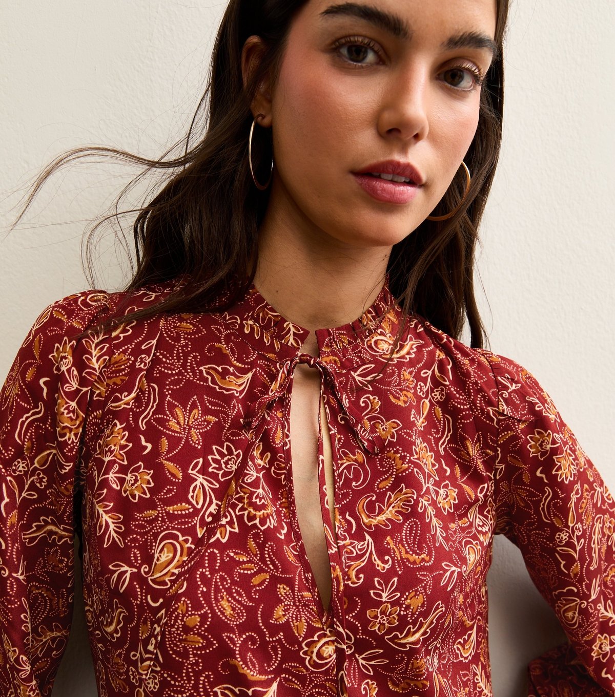 New Look Women's Red Paisley Keyhole Midi Dress New Look - 3