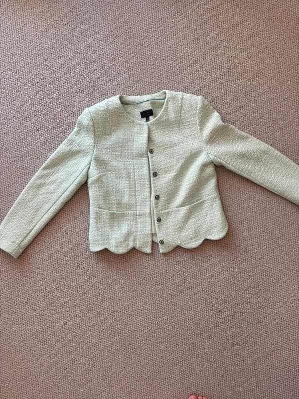 Topshop Topshop mint scalloped edge jacket