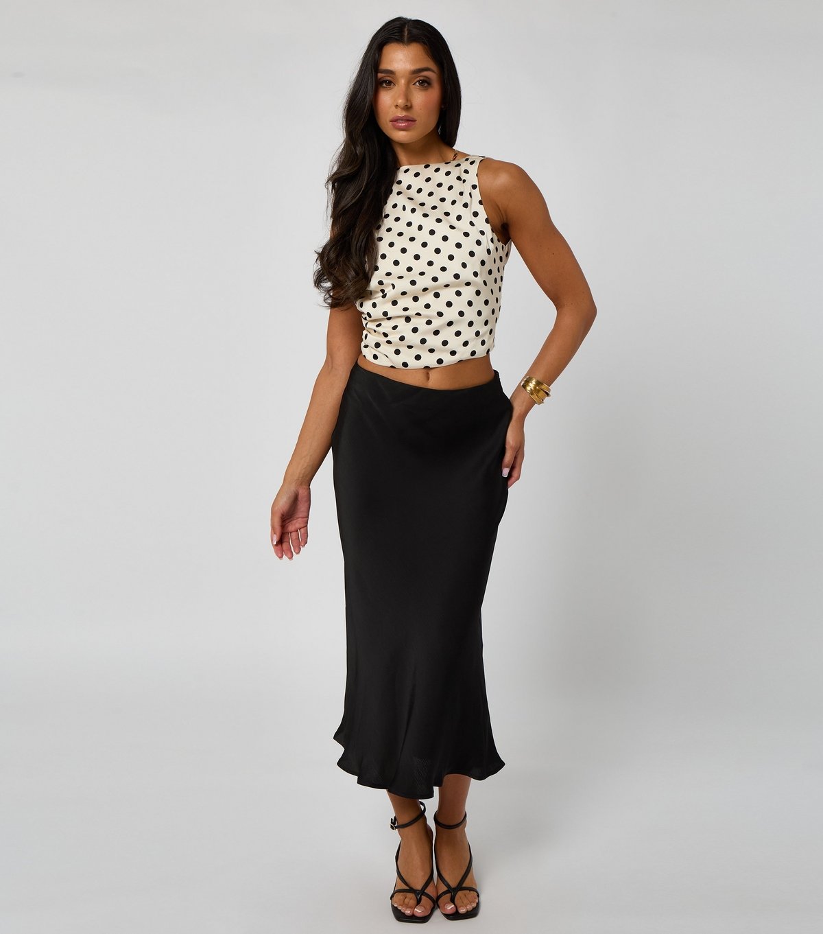 Urban Bliss Women's White Polka Dot Tie Back Top Urban Bliss New Look - 4