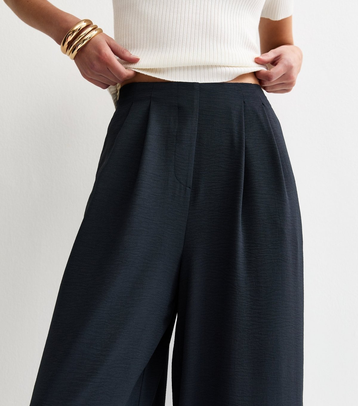 New Look Women's Tall Navy Tailored Wide Leg Trousers New Look - 2