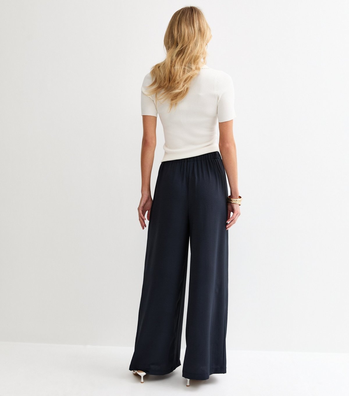 New Look Women's Tall Navy Tailored Wide Leg Trousers New Look - 4