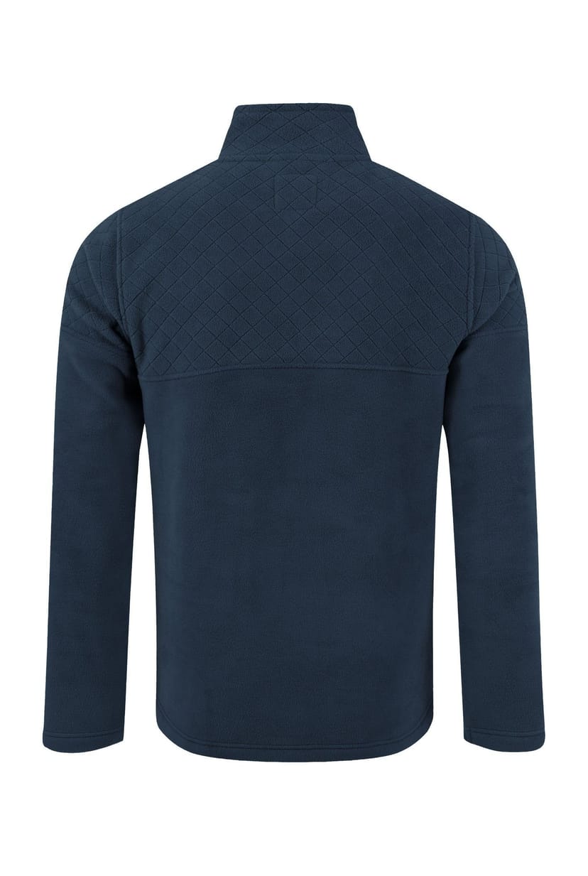 Weird Fish Weird Fish Men's Oakmont 1/4 Zip Textured Fleece in Navy - 1