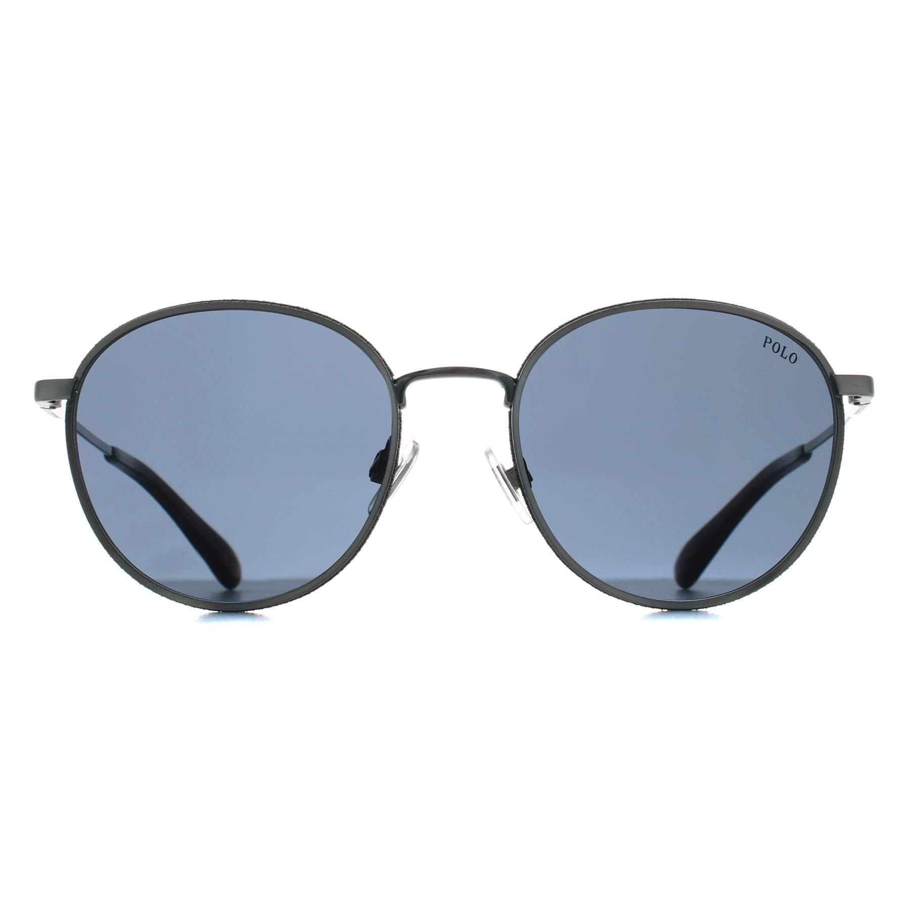 Polo Ralph Lauren Polo Ralph Lauren Men's Round Brushed Silver Dark Blue PH3163