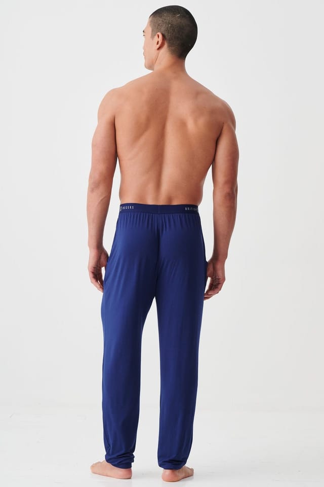 British Boxers British Boxers Men's "Solid Navy" Bamboo Pyjama Trousers in Navy - 3
