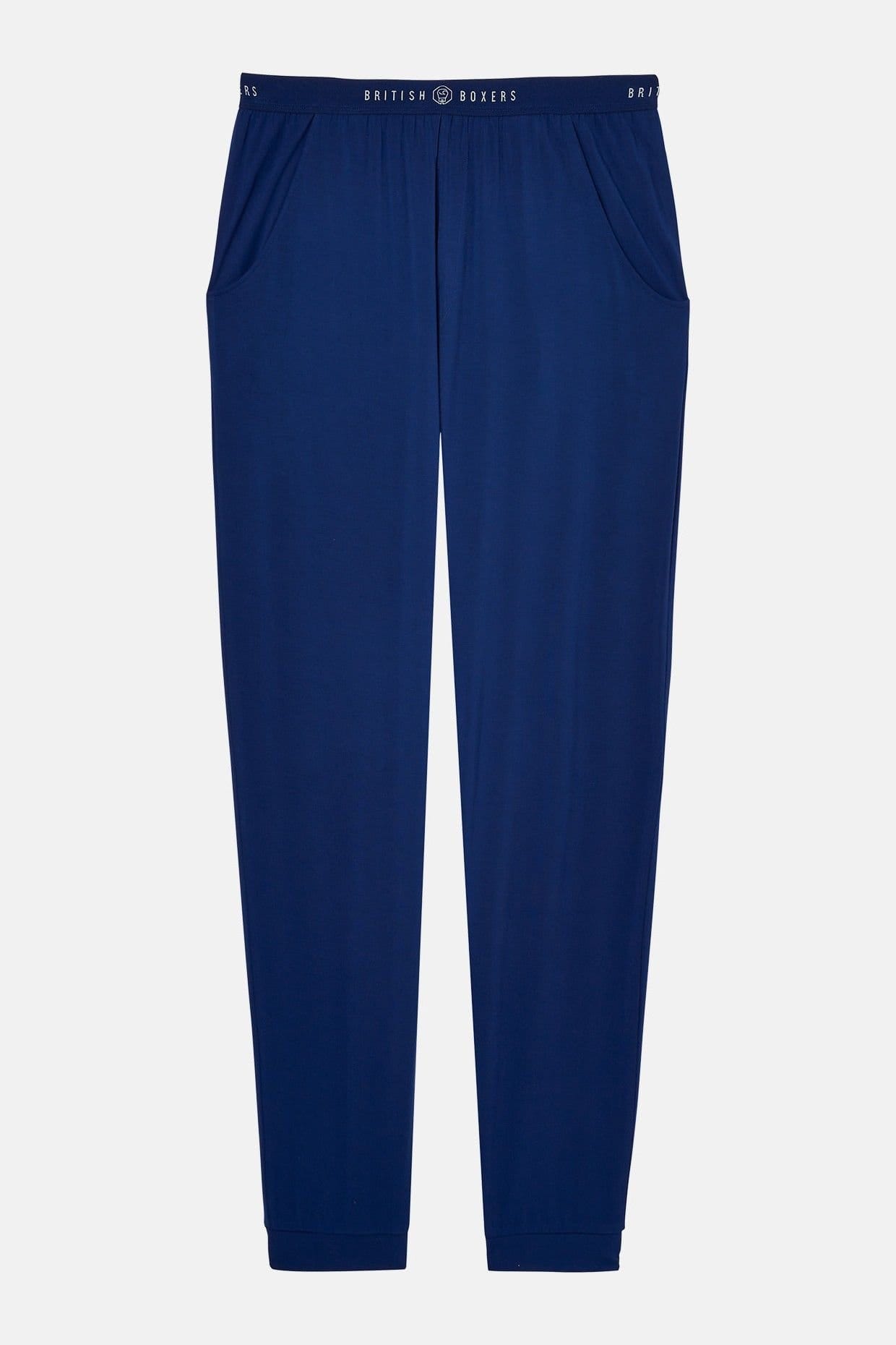 British Boxers British Boxers Men's "Solid Navy" Bamboo Pyjama Trousers in Navy - 4