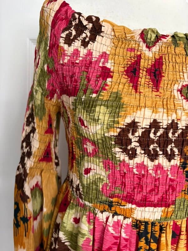 Diverse BNWT Diverse Made In Italy Boho Maxi Dress UK 10/12 Off Shoulder Holiday Summer