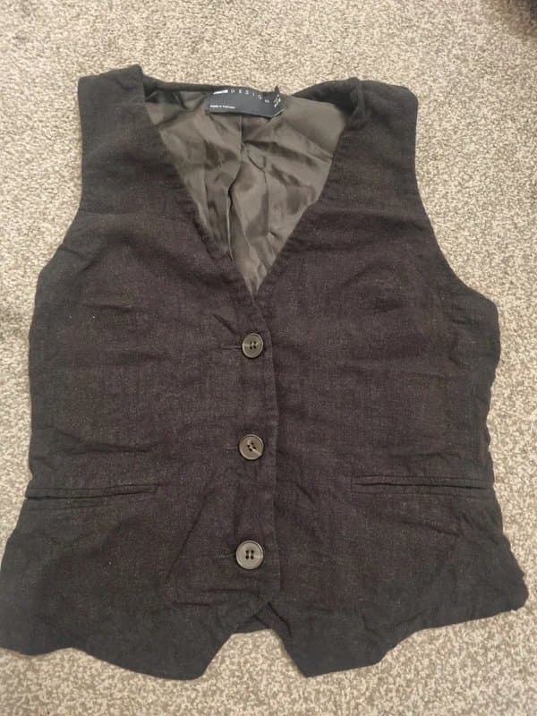 ASOS Asos black linen waistcoat