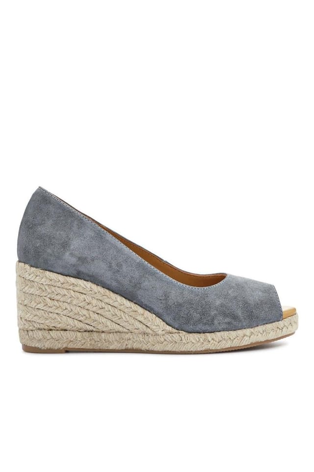 Jones Bootmaker Jones Bootmaker Women's Biaggia Tall Leather Espadrilles in Grey - 2