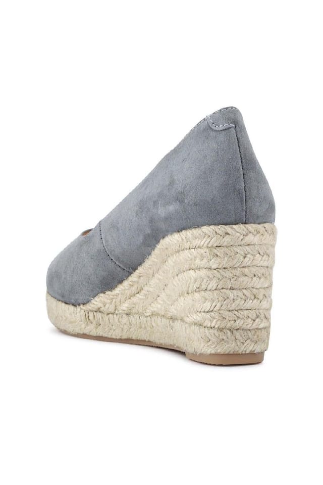 Jones Bootmaker Jones Bootmaker Women's Biaggia Tall Leather Espadrilles in Grey - 3