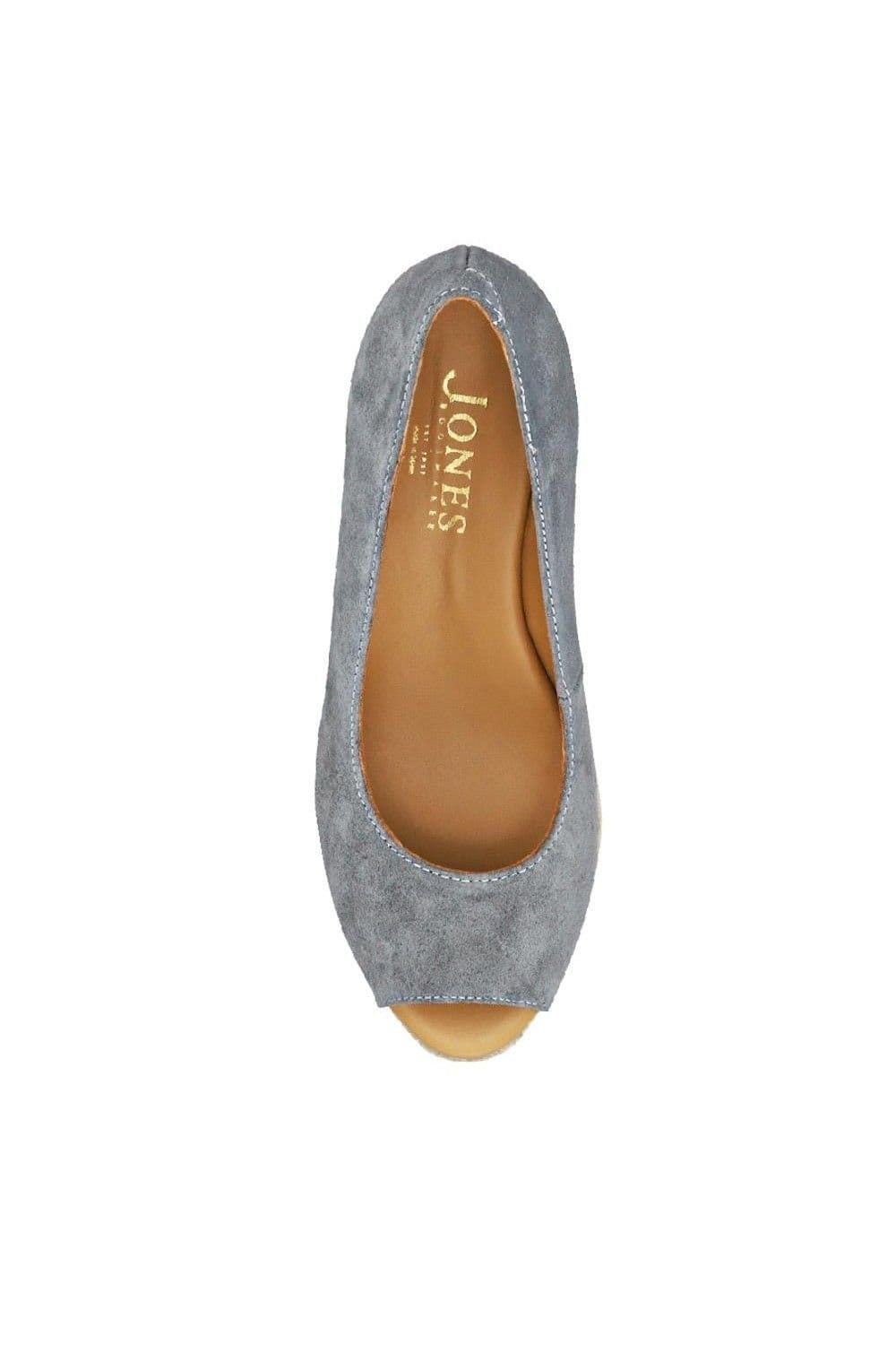 Jones Bootmaker Jones Bootmaker Women's Biaggia Tall Leather Espadrilles in Grey - 4
