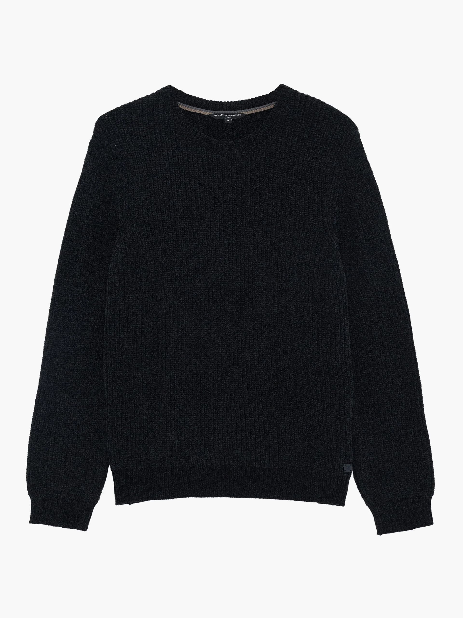 French Connection Black Chenille Crew Neck Jumper Black