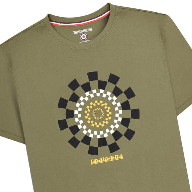 Lambretta Lambretta Men's AW25 Track T-Shirt in Olive - 3