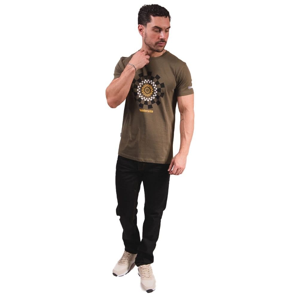 Lambretta Lambretta Men's AW25 Track T-Shirt in Olive - 4
