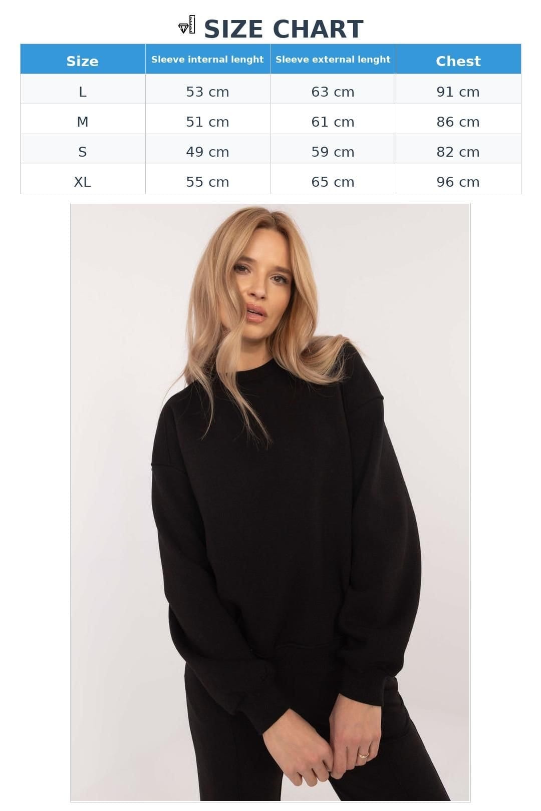 Love Lace Love Lace Women's Cotton Polyester Insulated Crew Sweatshirt in Black - 4