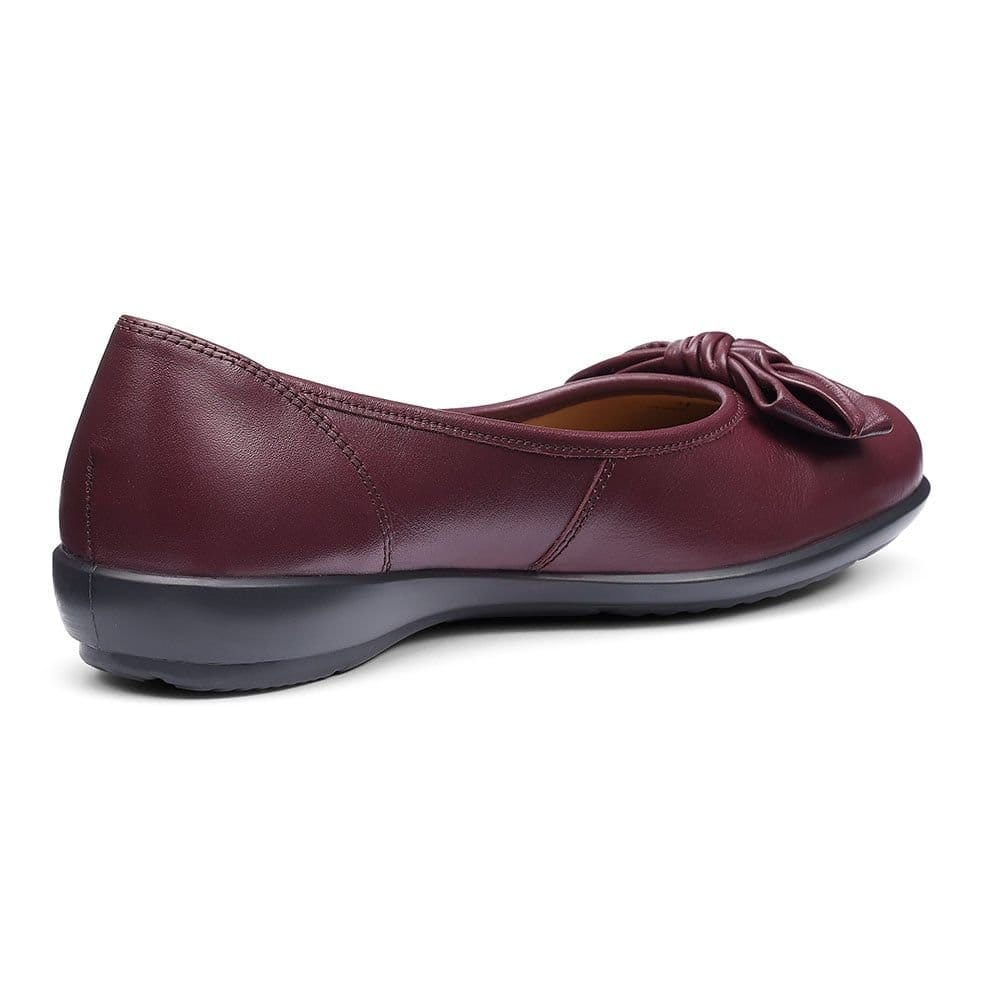 Hotter Hotter Women's Wide Fit 'Jewel' Ballerina Pumps in Maroon - 4