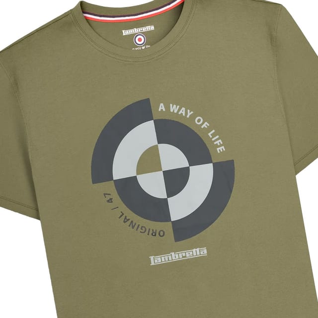 Lambretta Lambretta Men's Target Quadrant T-Shirt in Green - 3