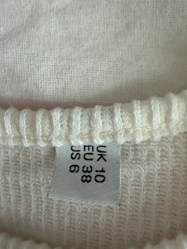 Zara white vest top size medium/small