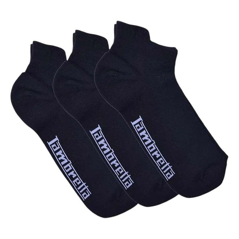 Lambretta Lambretta Men's Trainer Socks (Pack of 3) in Black - 1