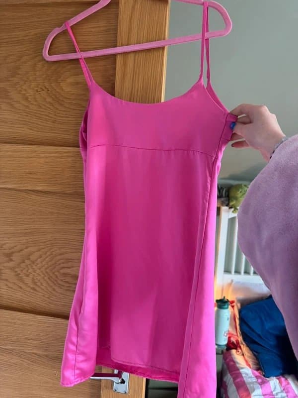ASOS pink satin dress