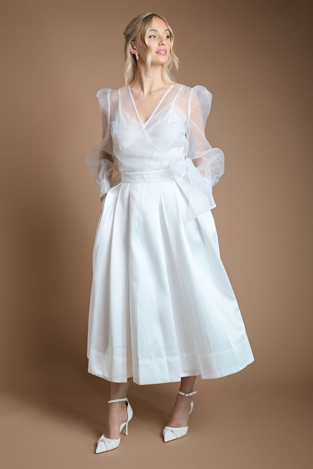 Coast Coast Ivory Twill Full Volume Bridal Skirt