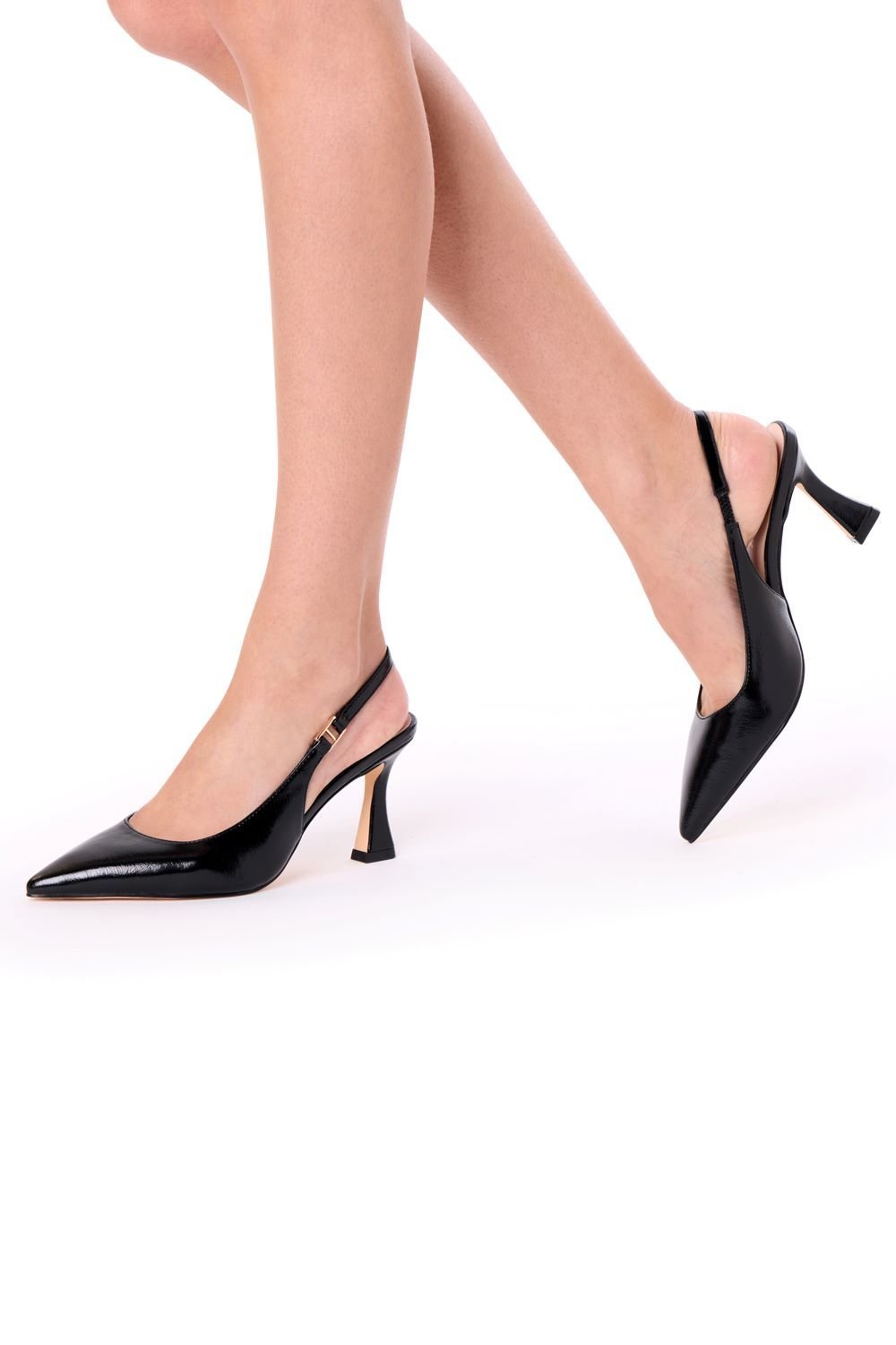 Paradox London Paradox London Women's 'Chantelle' High Heel Sling Back Court Shoes in Black - 4